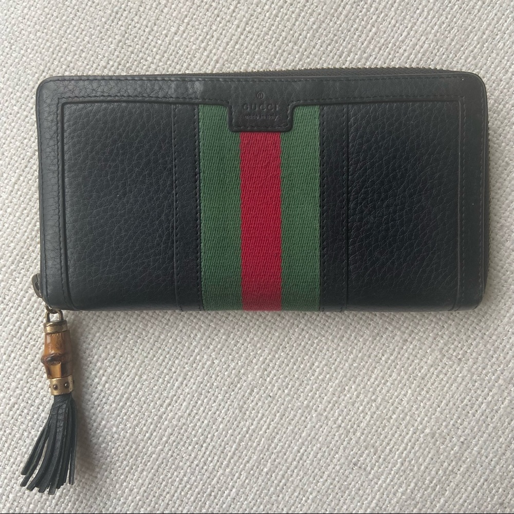Gucci Leather Zip Around Wallet